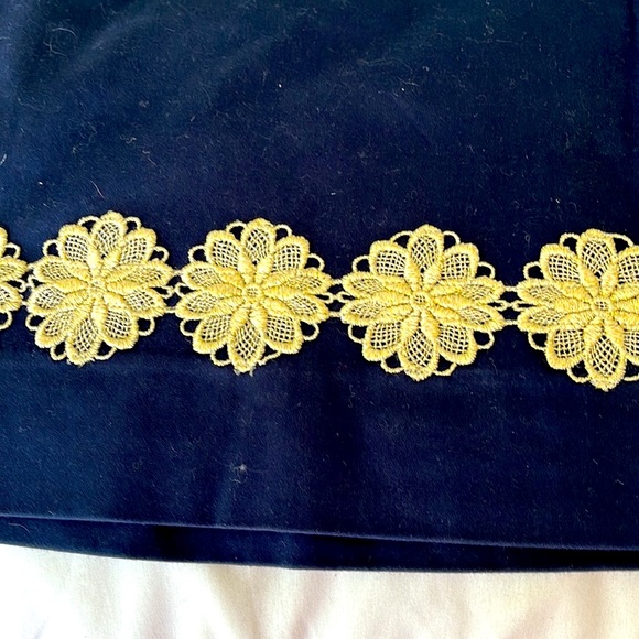 Lilly Pulitzer Navy Gold Embroidered Detail Dress - Picture 4 of 6